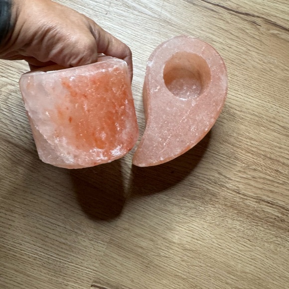 Yin Yang Himalayan Pink Salt Votive Candle Holder solid authentic - Picture 6 of 8